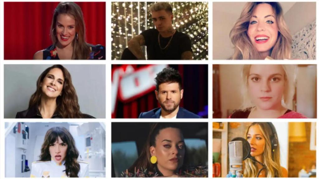 Algunos concursantes de Operación Triunfo de Málaga.