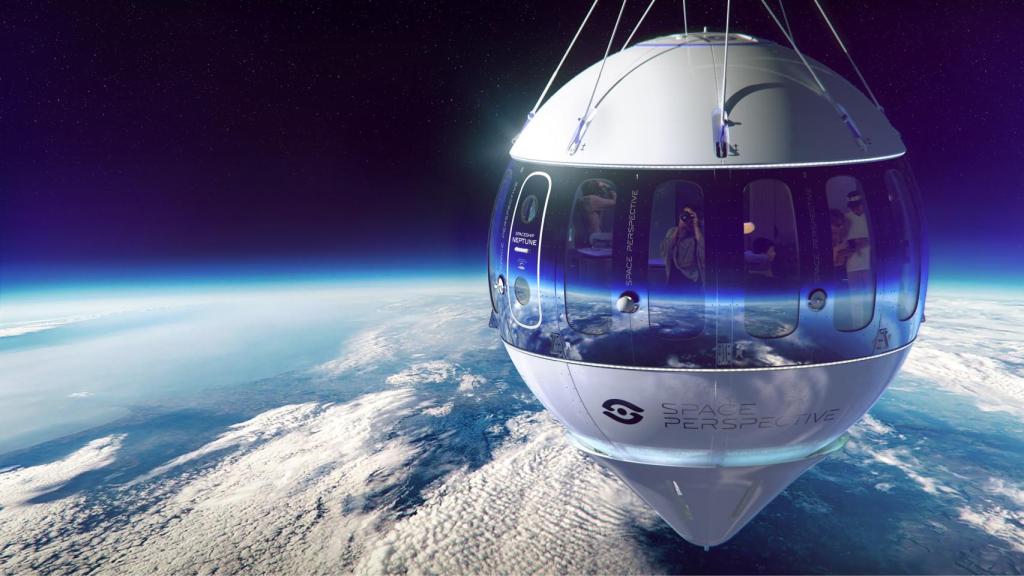 Recreación de la cápsula Spaceship Neptune de Space Perspective