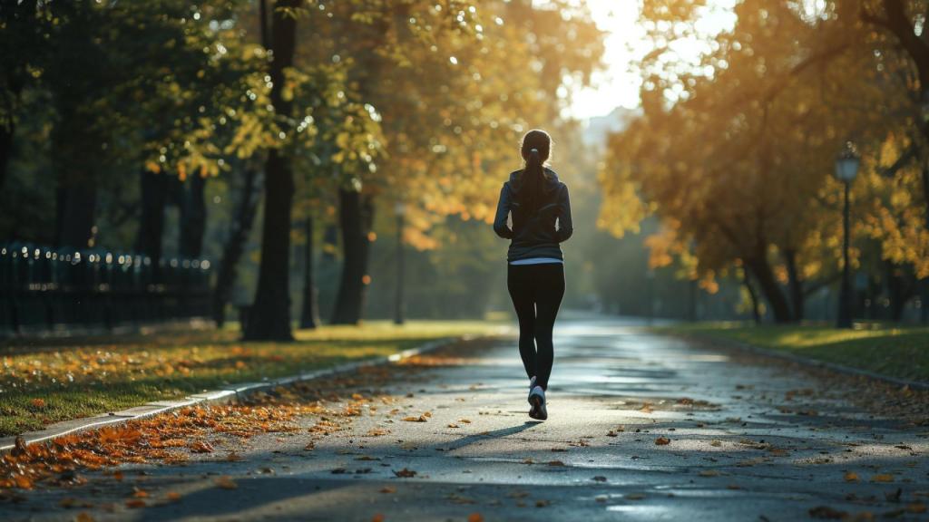 Imagen de las  zapatillas deportivas de personas caminando