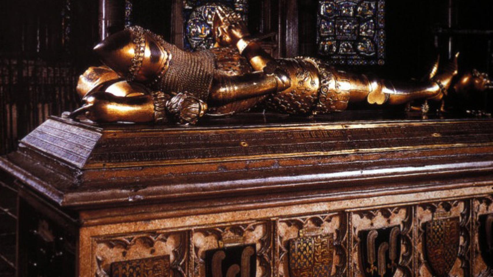 Sepulcro del Príncipe Negro en la Catedral de Canterbury.