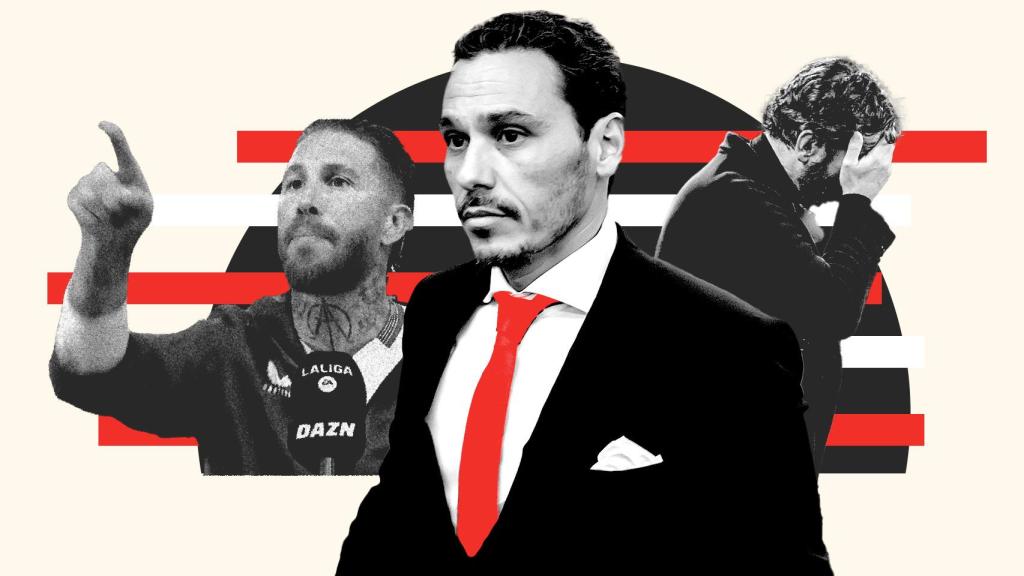 Sergio Ramos, José María Del Nido Carrasco y Quique Sánchez Flores