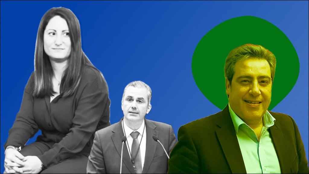 Ana Vega, Javier Ortega Smith y José María Llanos.