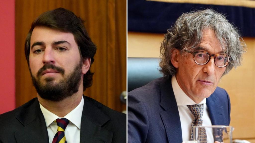El vicepresidente de la Junta, Juan García-Gallardo, y el fiscal superior de Castilla y León, Santiago Mena