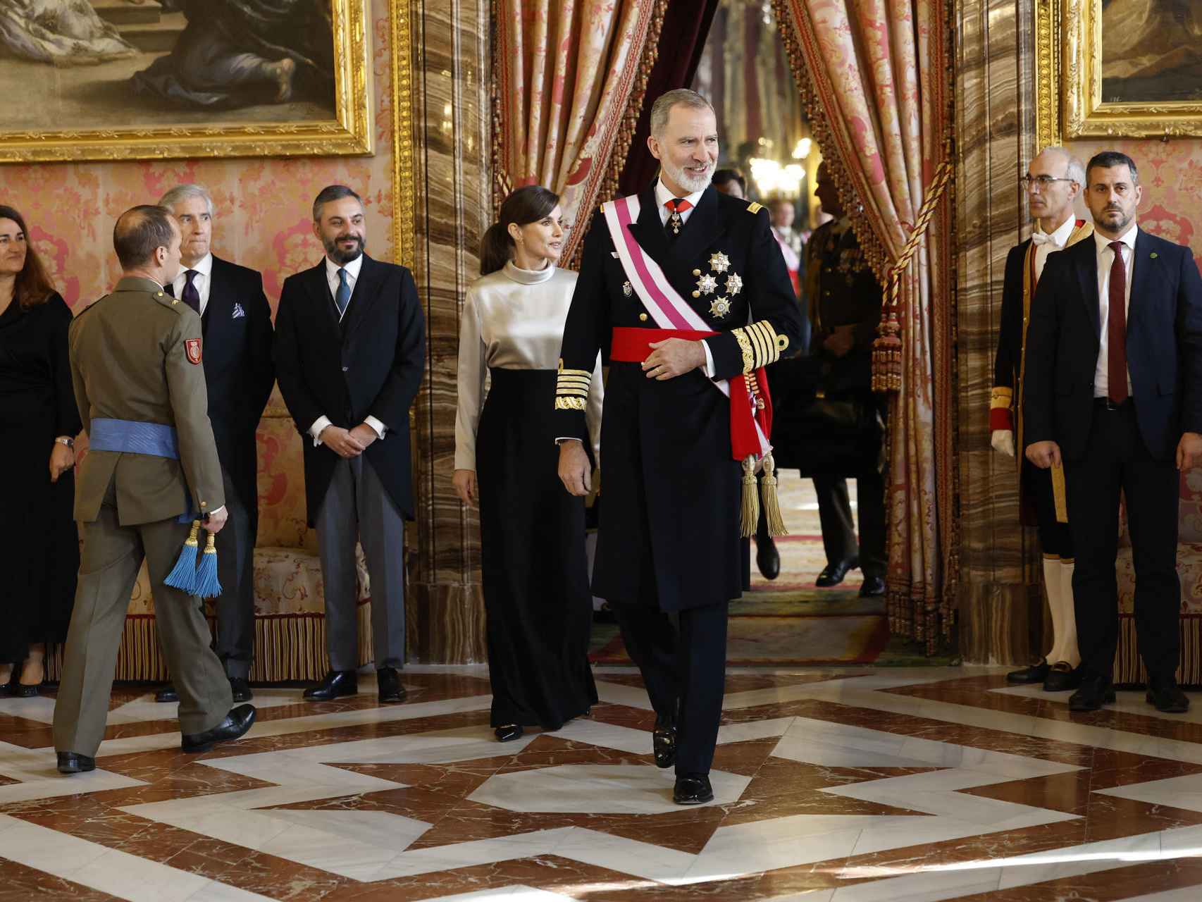 El rey Felipe VI este sábado durante la celebración de la Pascua Militar.