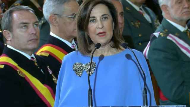 Margarita Robles, este sábado durante su discurso en la Pascua Militar.