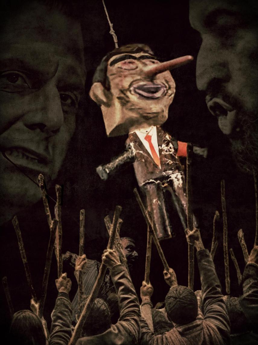 La piñata del odio en Ferraz.