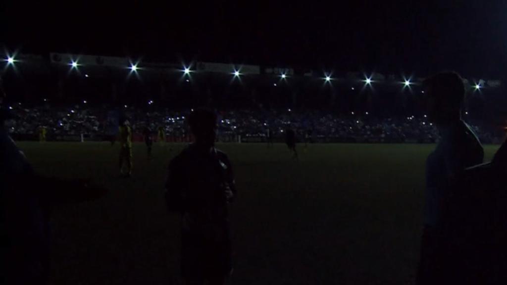 Apagón en el Reina Sofía durante el Unionistas - Villarreal de Copa del Rey