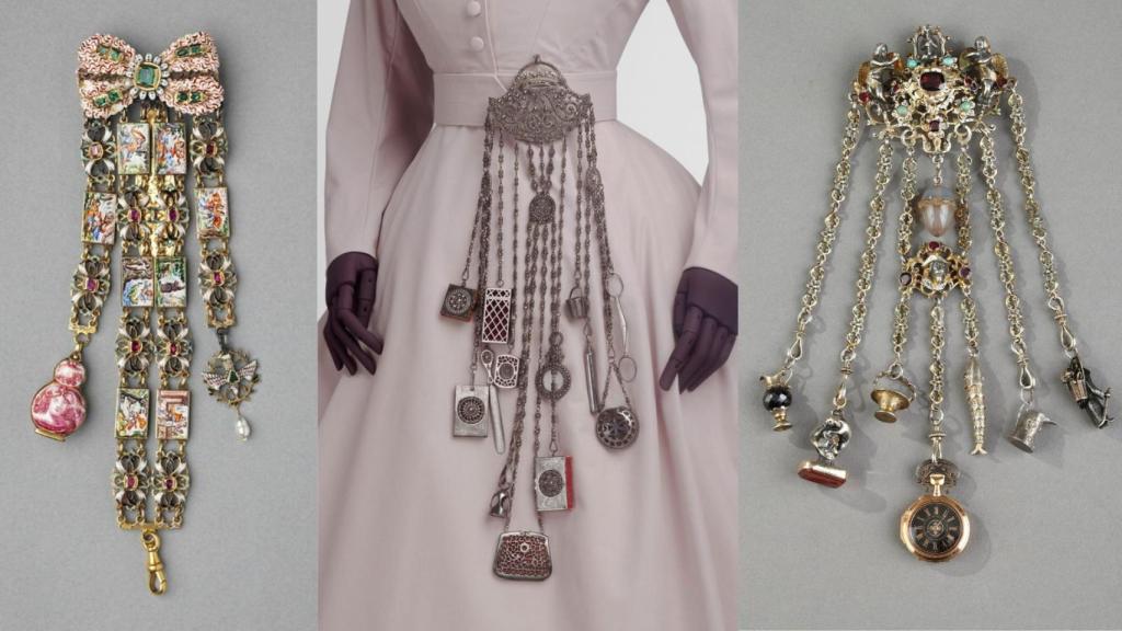 Chatelaine del siglo 18 y siglo 19.