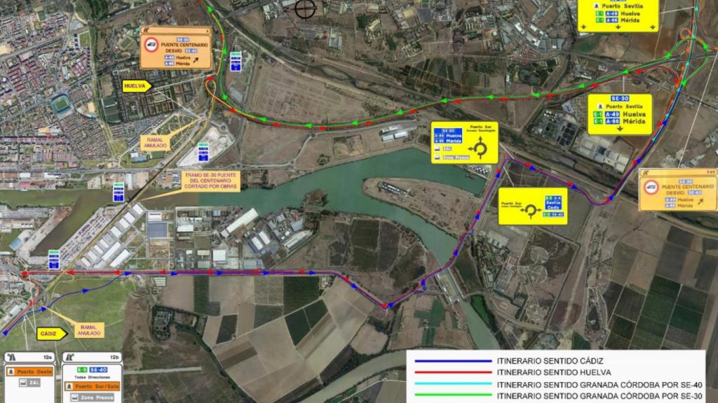 Desvíos por las obras del puente del Centenario