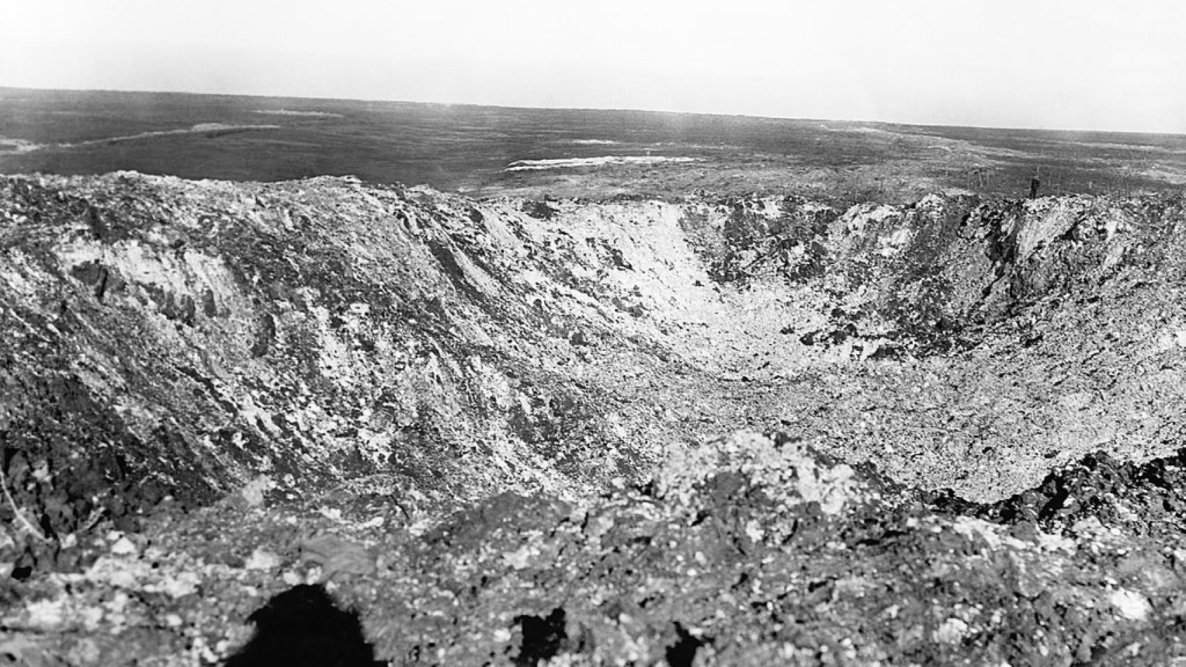 Fotografía del cráter en noviembre de 1916