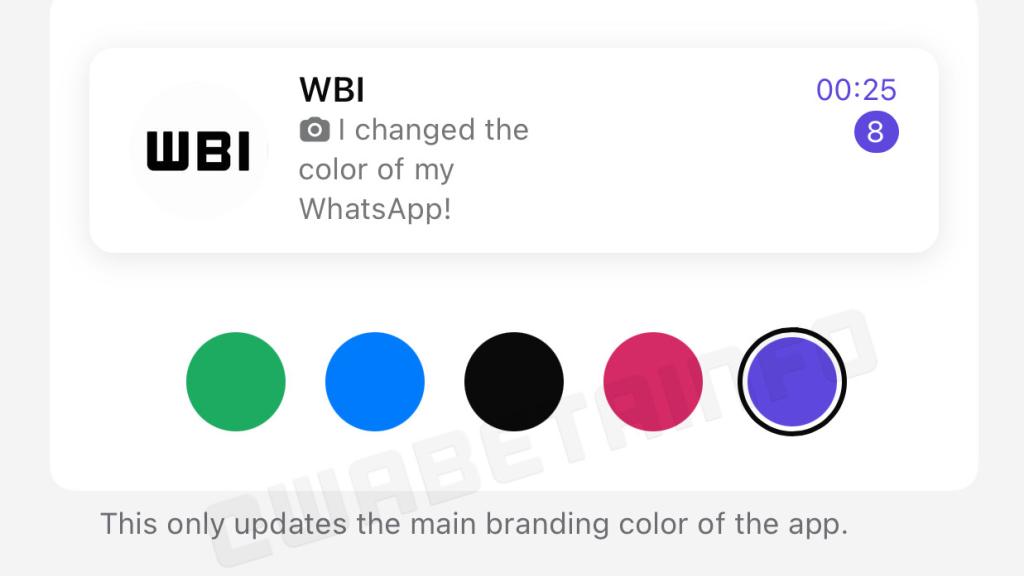 Selector de temas en WhatsApp