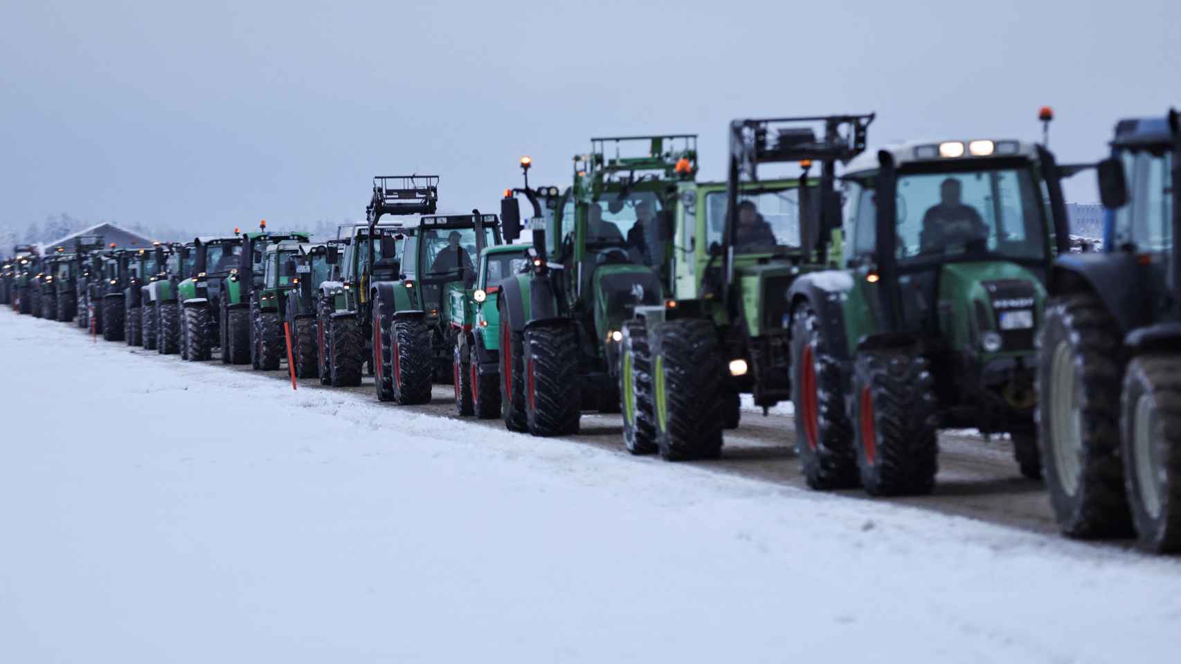Marcha de tractores en protesta por las medidas de Scholz