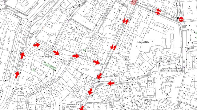 Desvíos de tráfico entre la calle Sancho IV y El Santo