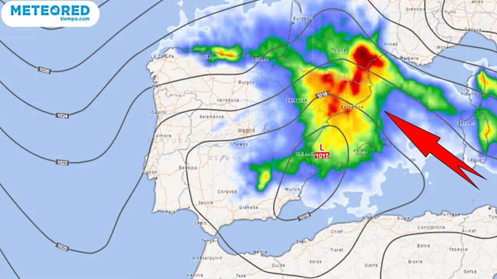La probabilidad de precipitación por la aproximación de la DANA a partir del 10 de enero. Meteored