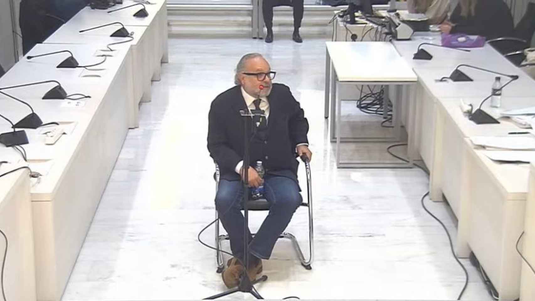 Menéndez, en la Audiencia Nacional, durante el juicio por la pieza 'King' del 'caso Villarejo'.