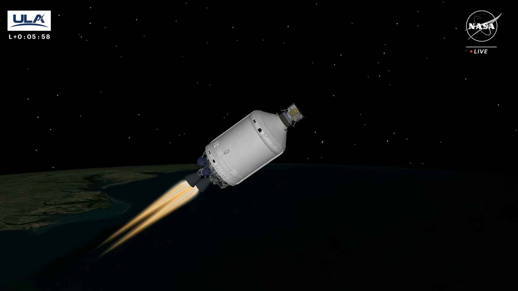 Cohete Vulcan con Peregrino 1, el módulo privado de EEUU