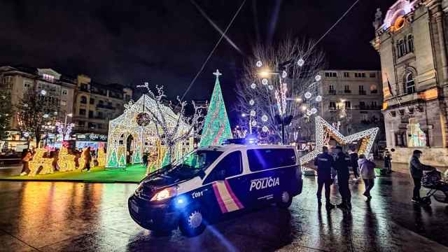 Una patrulla de Policía Nacional durante las navidades.