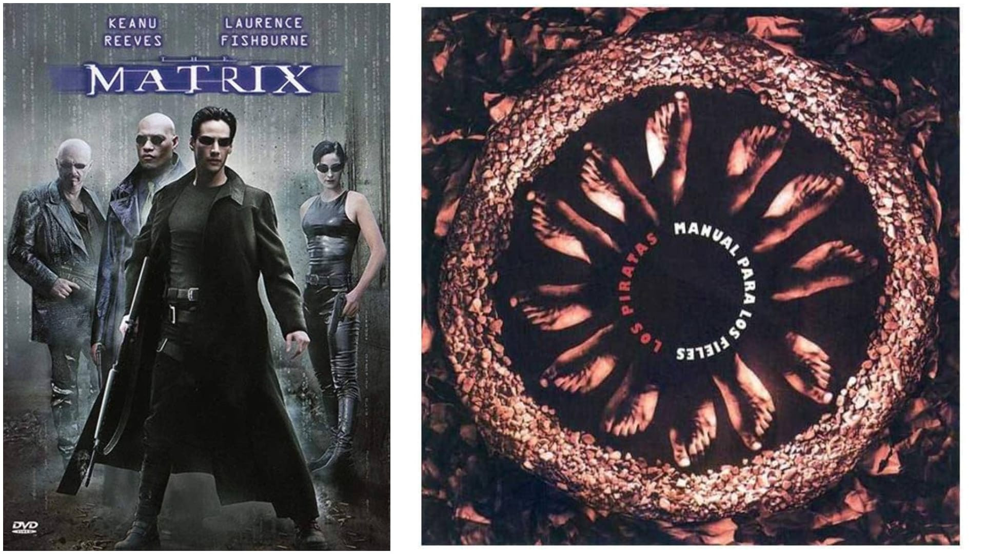 Cartel de ‘The Matrix’ y portada de ‘Manual para los fieles’