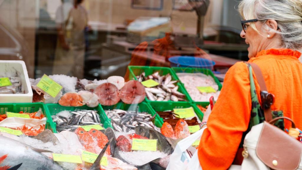 Muestrario pescadería.