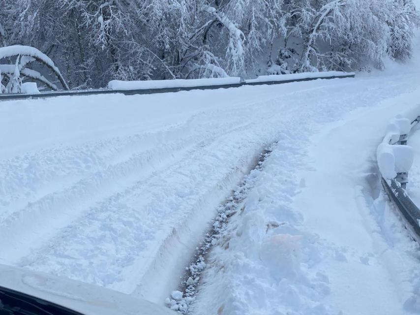 Sara atrapada en la nieve