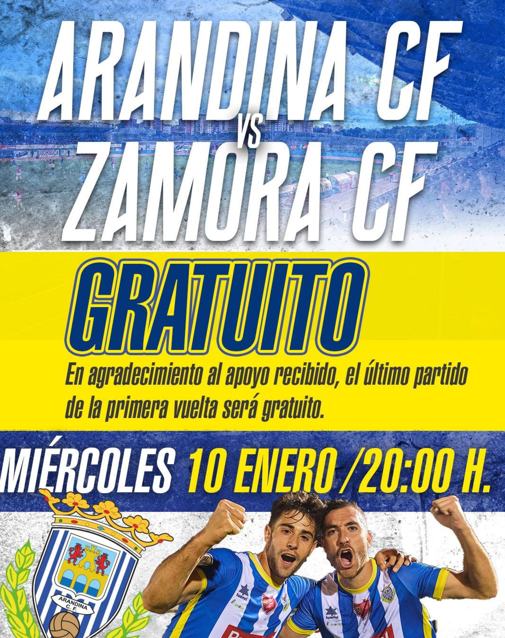 Imagen de la promoción para el Arandina - Zamora de Liga