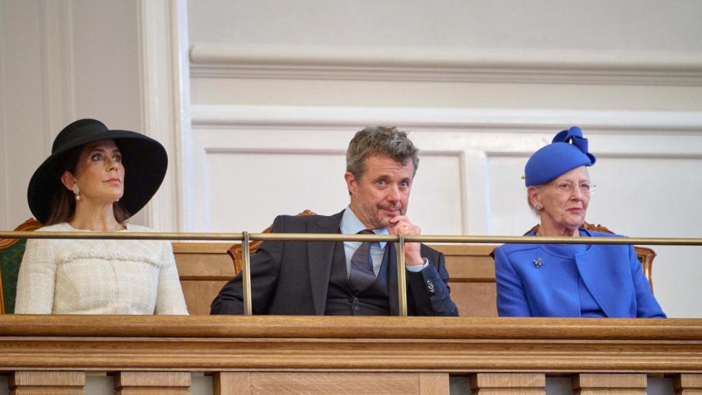 Mary, Federico y Margarita de Dinamarca en un acto celebrado en octubre.
