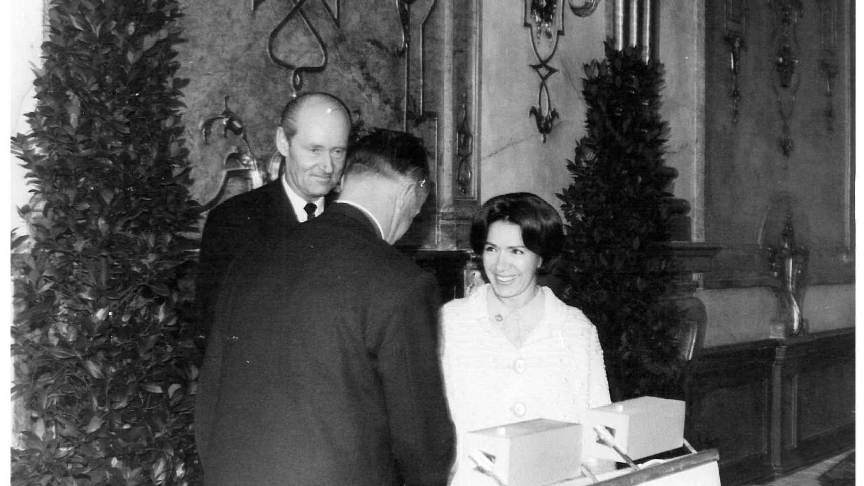 'Mariemma' en una recepción en el Ayuntamiento de Valladolid en los años 60
