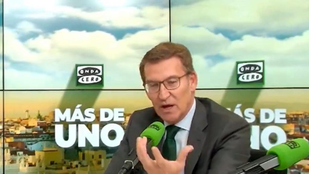 El líder del PP, este martes en los estudios de Onda Cero.