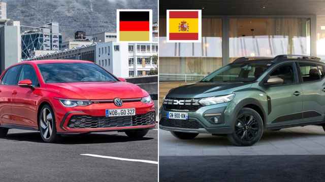 El Volkswagen Golf es el preferido de los alemanes y el Dacia Sandero el de los españoles.