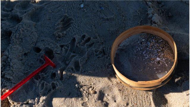 Pellets en una playa de Galicia