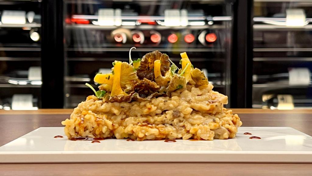 El plato de arroz cremoso del restaurante.