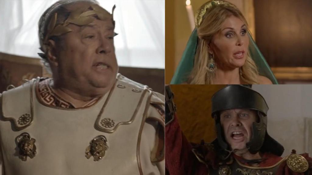 Paco Arévalo junto a Malena Gracia y Francisco Rodríguez en un montaje de EL ESPAÑOL.