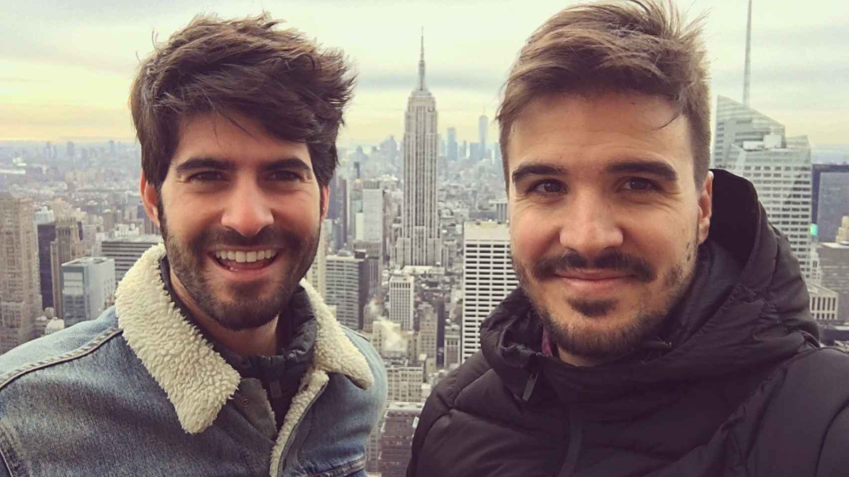 Alex González y Ezequiel Maldjian en su viaje a Nueva York.