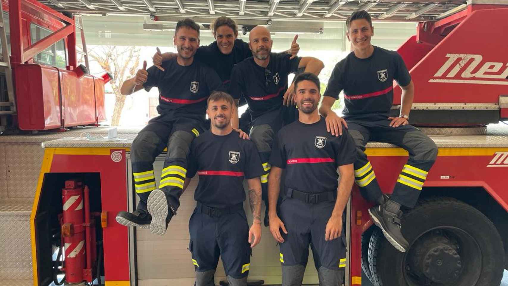 Parte del equipo de bomberos del Ayuntamiento de Alicante.