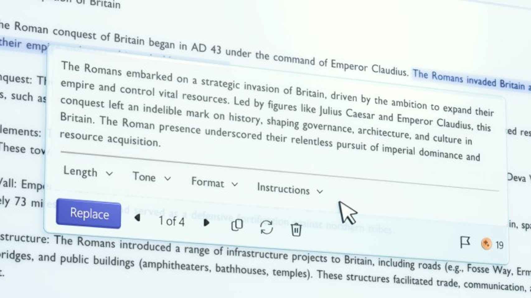 La nueva ventana que permite insertar texto creado con IA en el Bloc de Notas