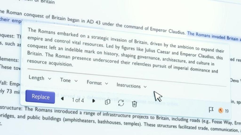 La nueva ventana que permite insertar texto creado con IA en el Bloc de Notas