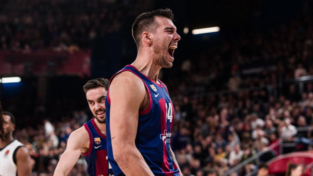 Willy Hernangomez, durante un partido del FC Barcelona en Euroliga