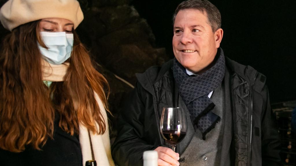 Page en la presentación del vino '1758 Selección Gruta Volcánica'. Foto: JCCM.