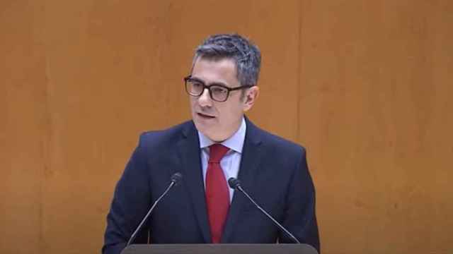 Félix Bolaños este miércoles durante el pleno celebrado en el Senado.