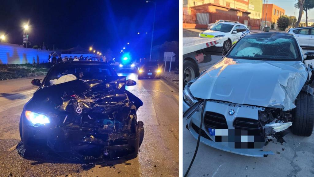 Así quedaron dos de los vehículos implicados.