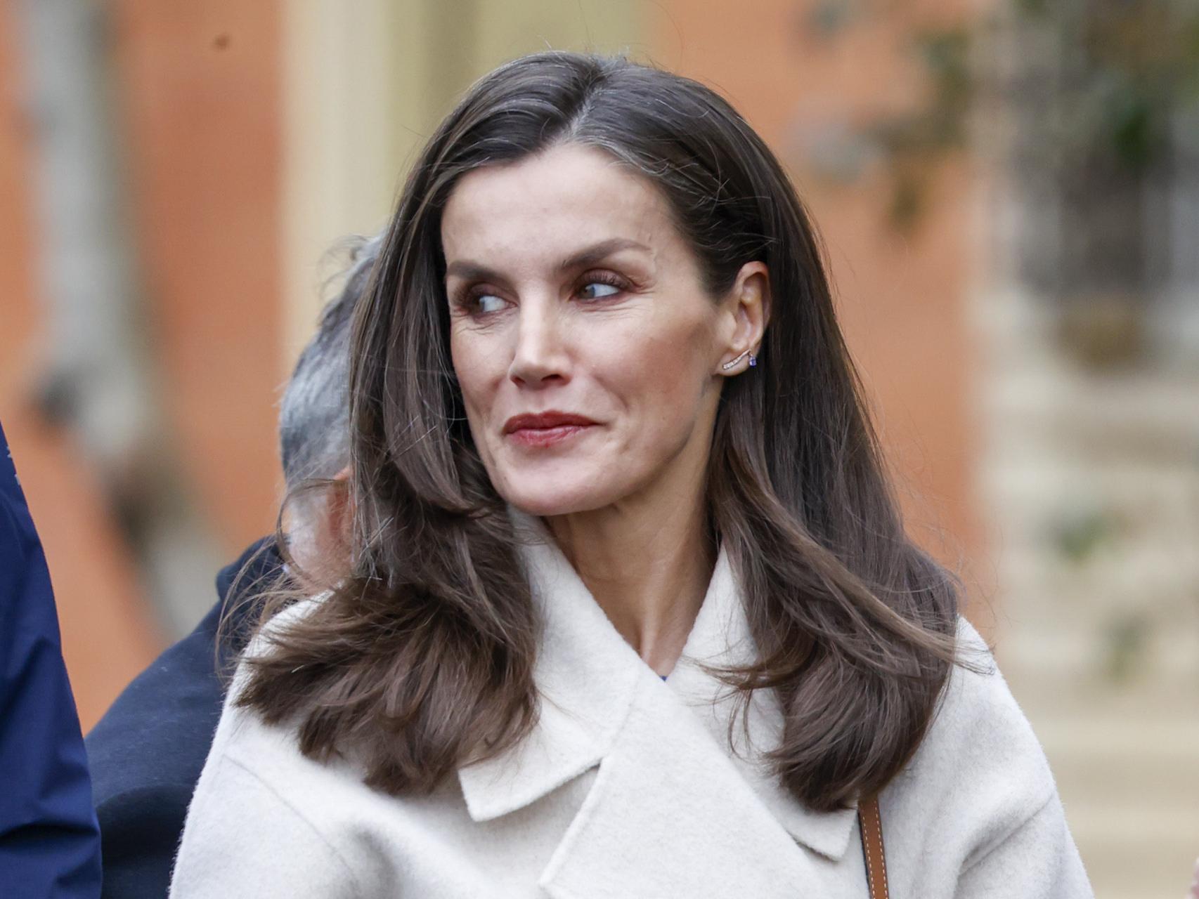 La Reina, en uno de los momentos de la visita.