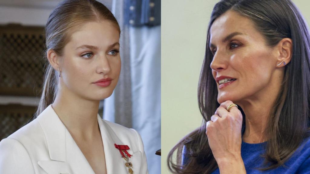 La Reina y Leonor, con los mismos pendientes.