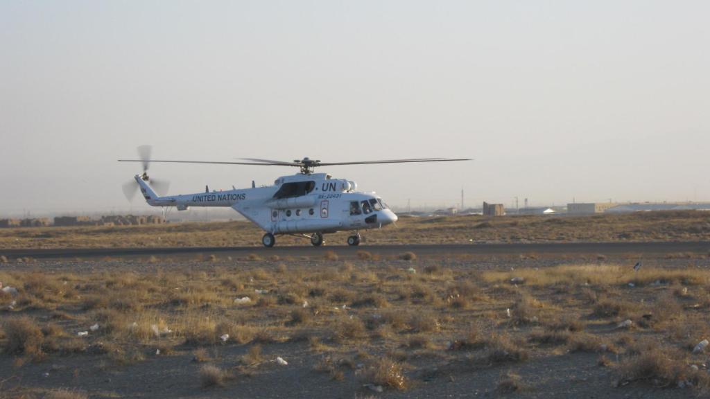 Un helicóptero de Naciones Unidas en una foto de archivo.