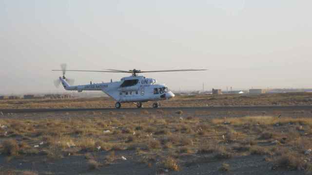 Un helicóptero de Naciones Unidas en una foto de archivo.