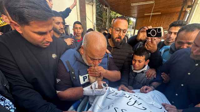 Funeral del periodista palestino Hamza al Dahdouh