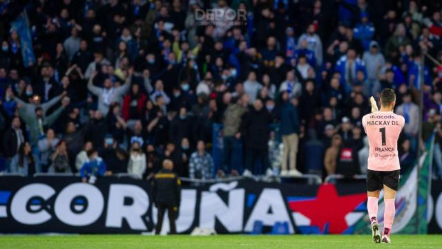 Ian Mackay durante un partido del Deportivo.