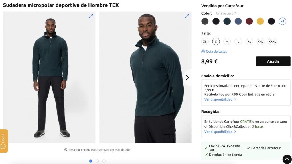 Sudadera micropolar.