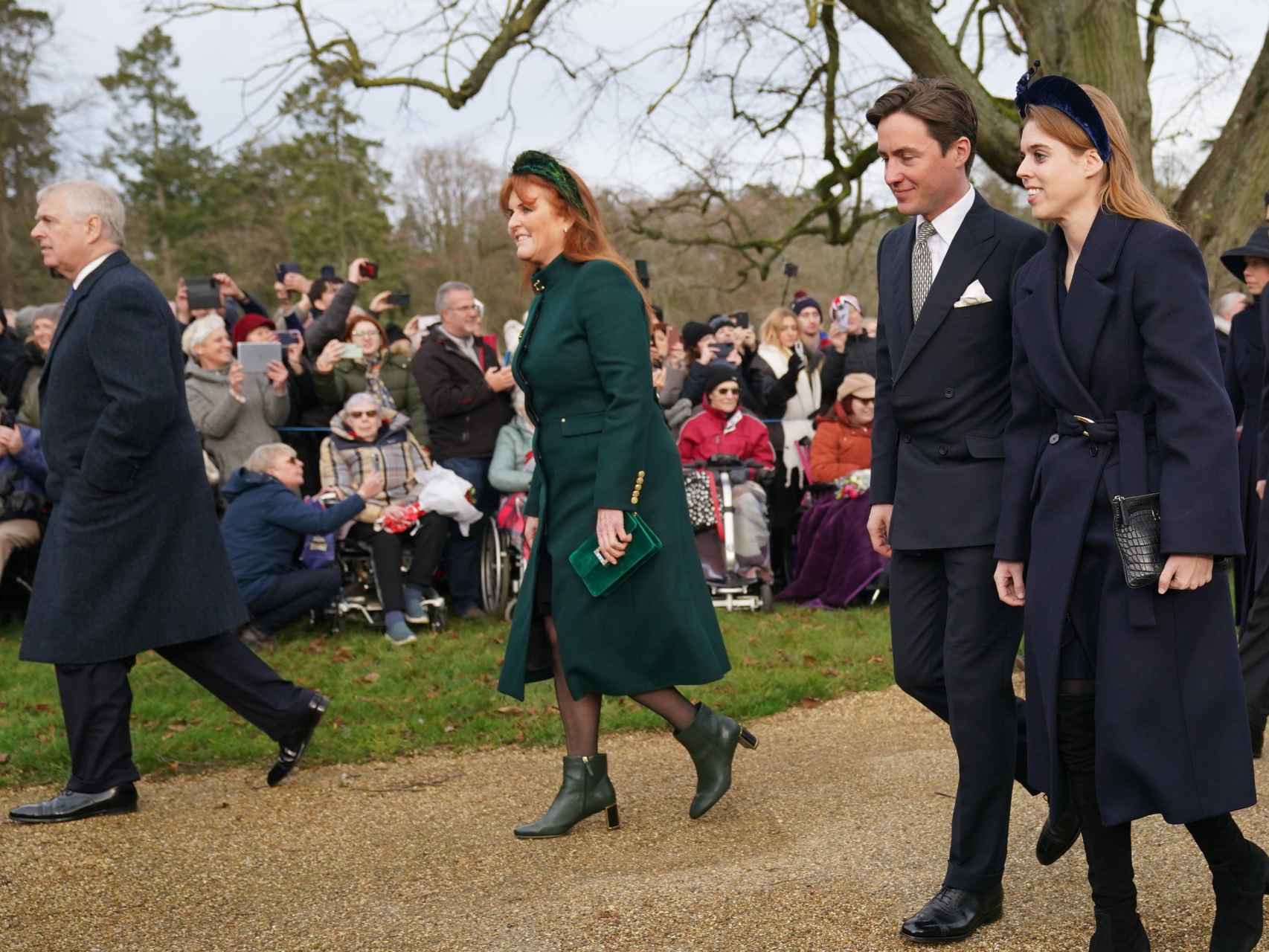 La Familia Real durante sus navidades en Sandringham.
