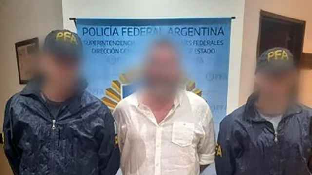 Imagen de El Rubio tras ser detenido por las autoridades argentinas.