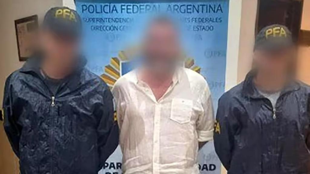 Imagen de El Rubio tras ser detenido por las autoridades argentinas.